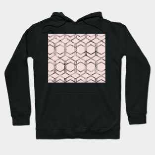 Geo marble links in blush pink Hoodie